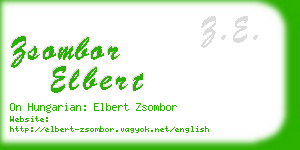 zsombor elbert business card
